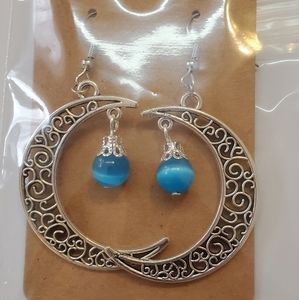 Half moon celtic earrings